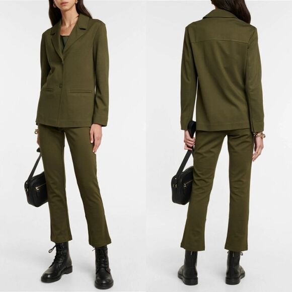 NWT MaxMara Leisure Cluny Viscose Jersey Blazer in Olive Green $425 size XXL - Picture 1 of 14